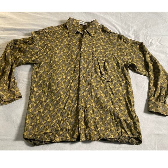 Vtg. 90s Pronto-Uomo Abstract Pattern MADE IN ITALY Shirt - Picture 2 of 8